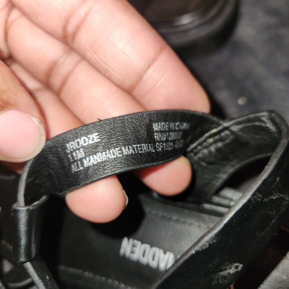 Steve Madden Kids Jecho Fisherman Sandals Shoes Black Size 11 - Picture 4 of 6